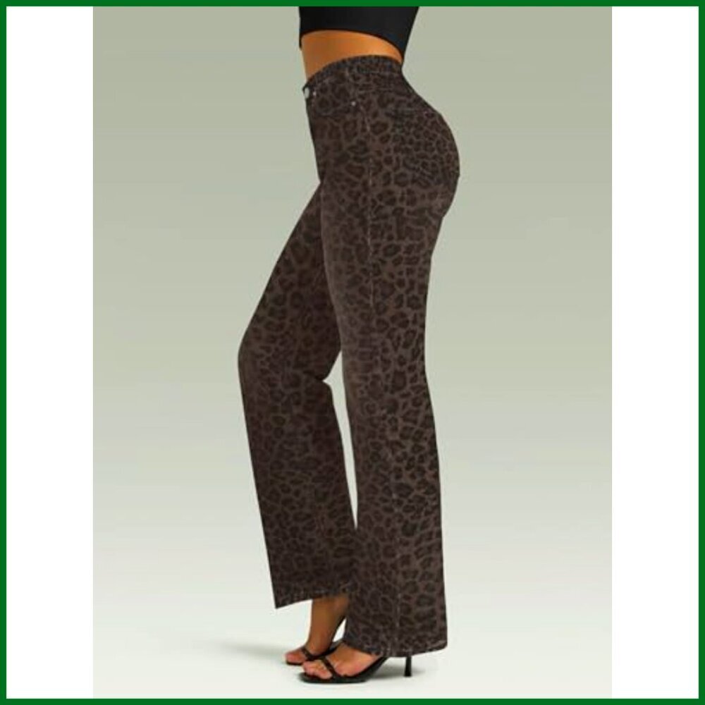 High Waisted Straight Leg Boyfriend Jeans, Wide Leg Loose Fit - Picture 4 of 6